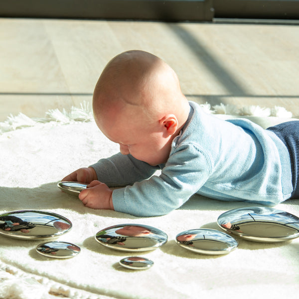 Sensory Reflective Silver Buttons