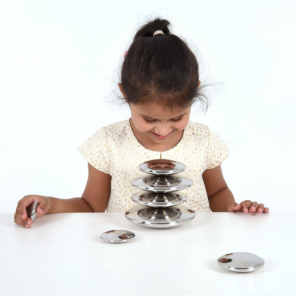 Sensory Reflective Silver Buttons