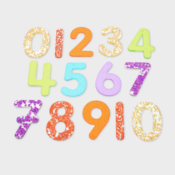 Rainbow Glitter Numbers