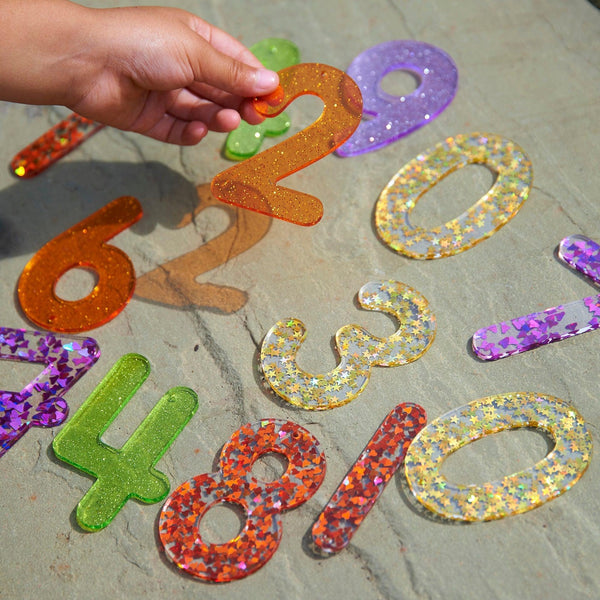 Rainbow Glitter Numbers