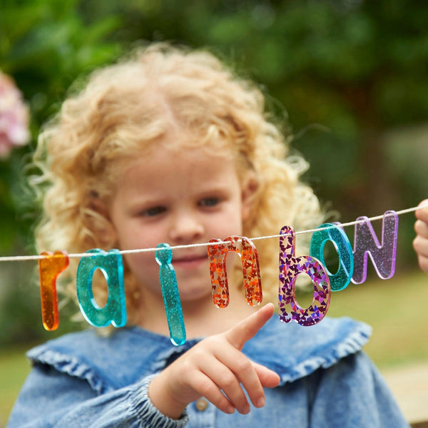 Rainbow Glitter Letters