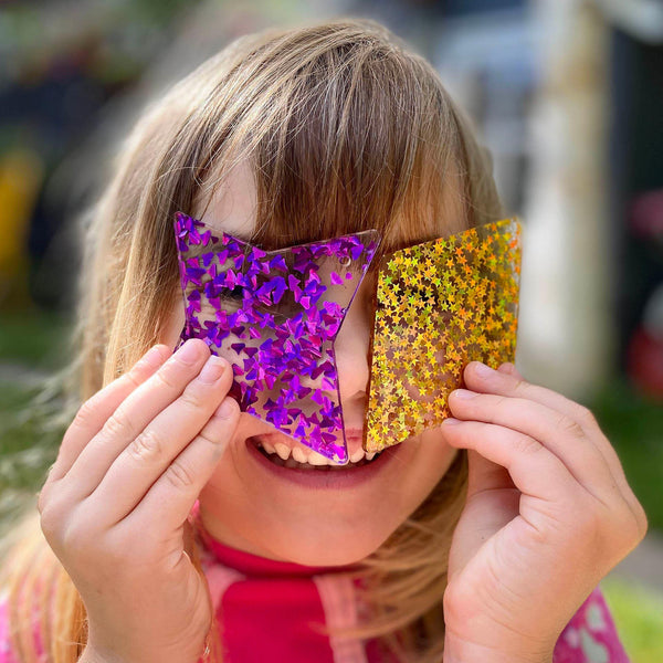 Rainbow Glitter Shapes