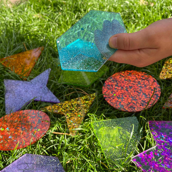 Rainbow Glitter Shapes