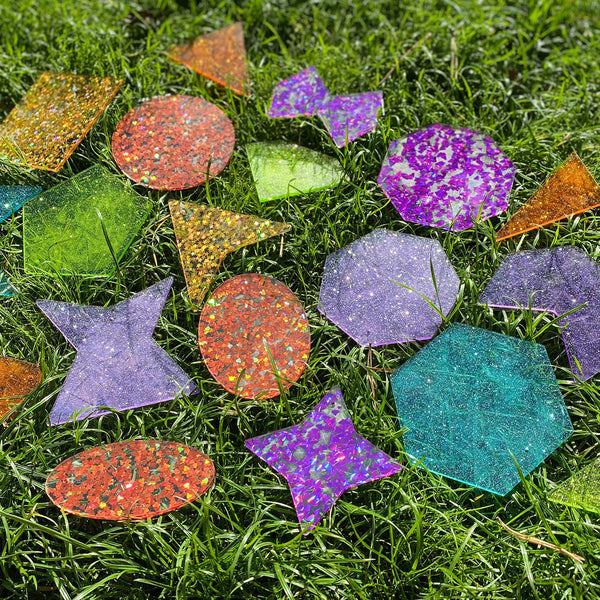 Rainbow Glitter Shapes