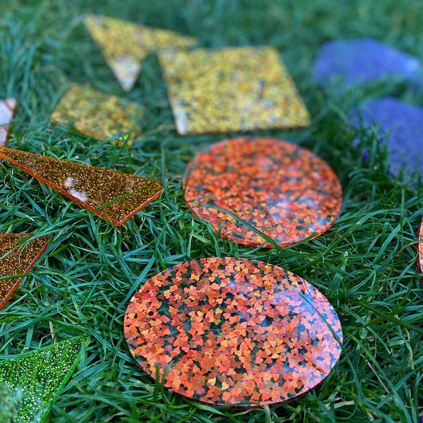 Rainbow Glitter Shapes