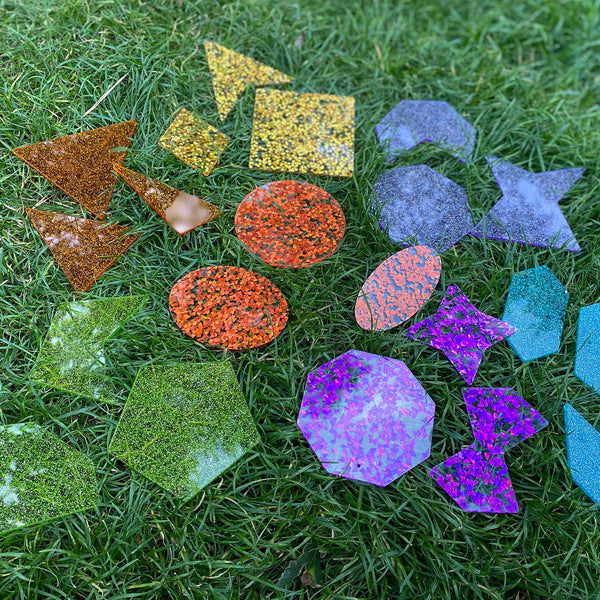 Rainbow Glitter Shapes