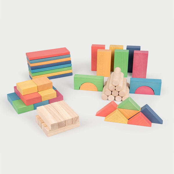 Rainbow Wooden Jumbo Block Set