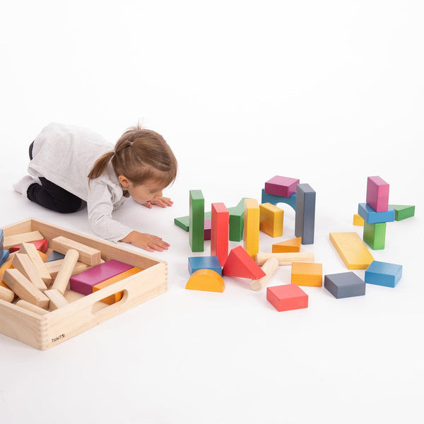 Rainbow Wooden Jumbo Block Set