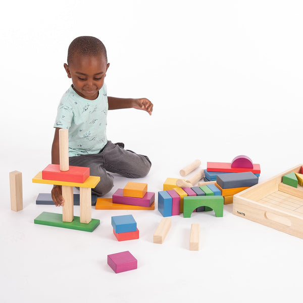 Rainbow Wooden Jumbo Block Set