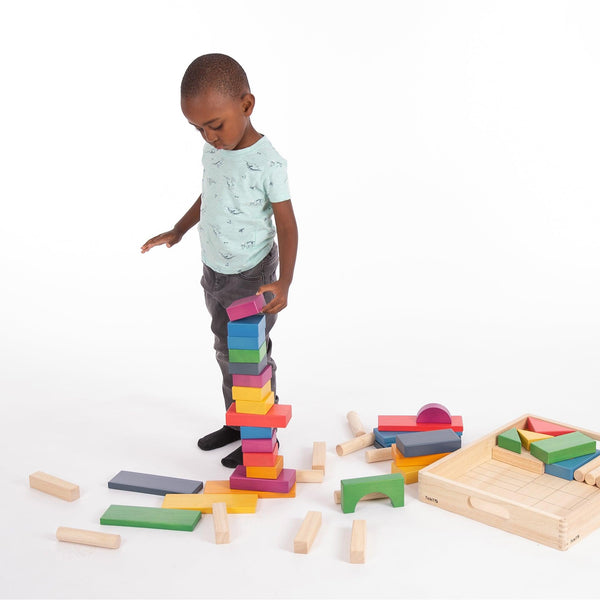 Rainbow Wooden Jumbo Block Set