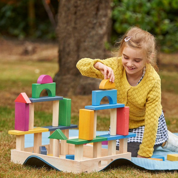 Rainbow Wooden Jumbo Block Set