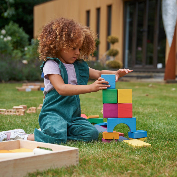 Rainbow Wooden Jumbo Block Set