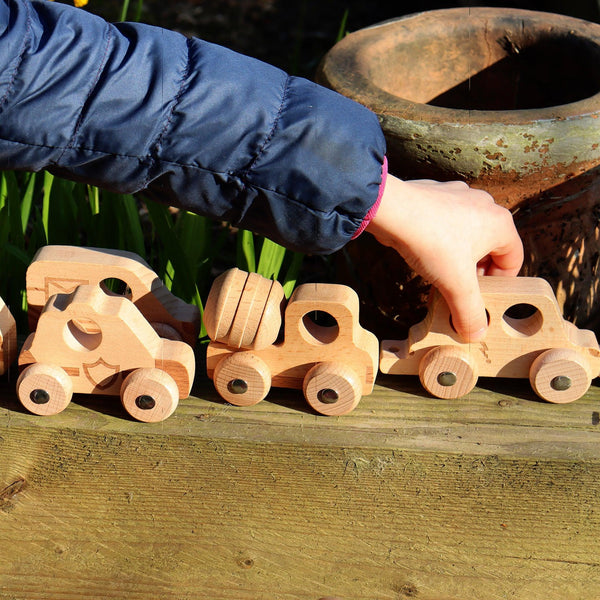 Natural Wooden Vehicles Set