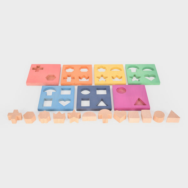 Rainbow Wooden Shape Stacker