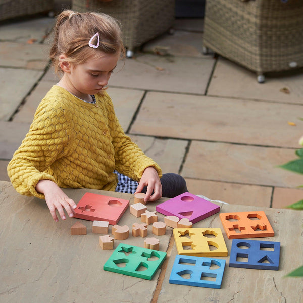 Rainbow Wooden Shape Stacker