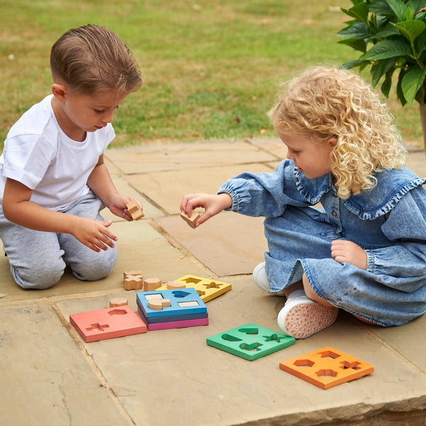 Rainbow Wooden Shape Stacker