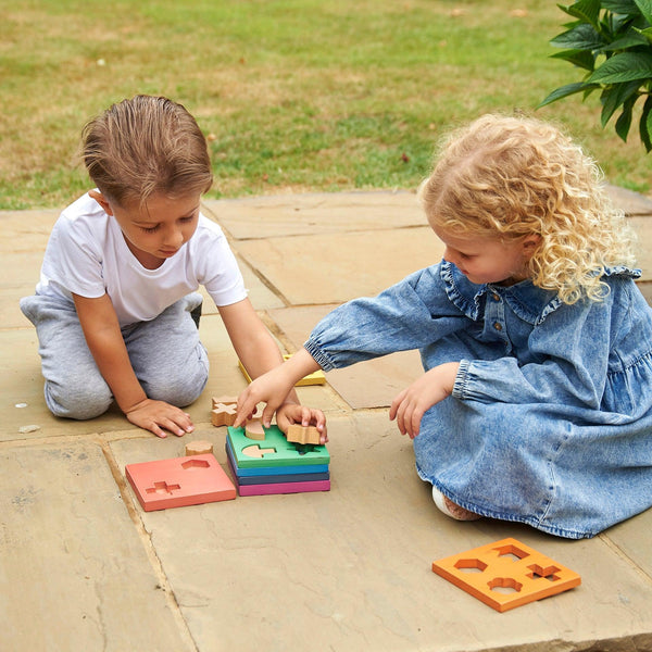 Rainbow Wooden Shape Stacker