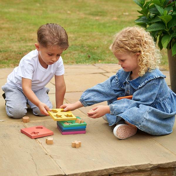 Rainbow Wooden Shape Stacker