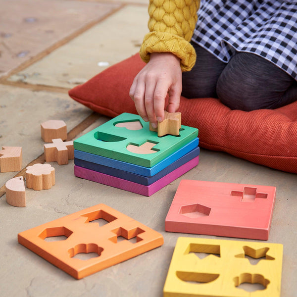 Rainbow Wooden Shape Stacker