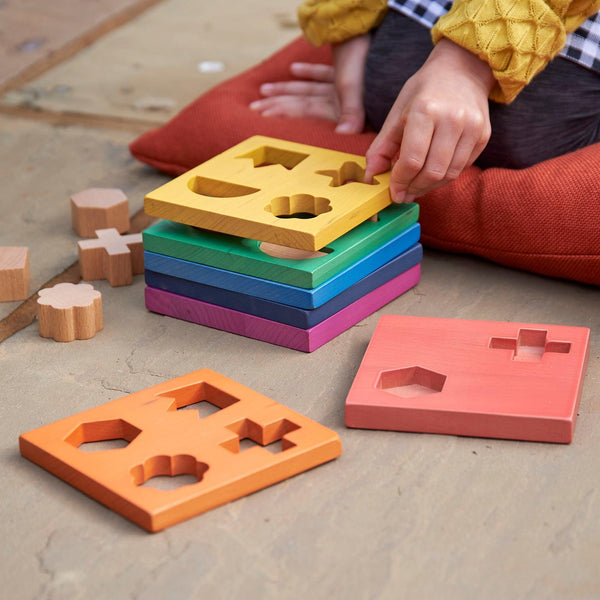 Rainbow Wooden Shape Stacker