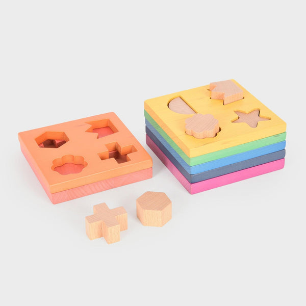 Rainbow Wooden Shape Stacker