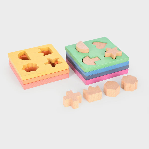 Rainbow Wooden Shape Stacker