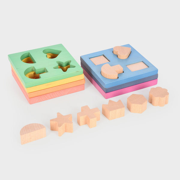 Rainbow Wooden Shape Stacker