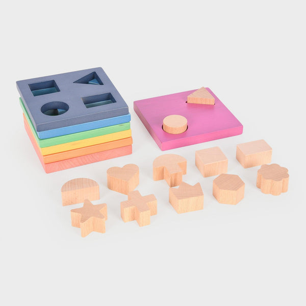 Rainbow Wooden Shape Stacker