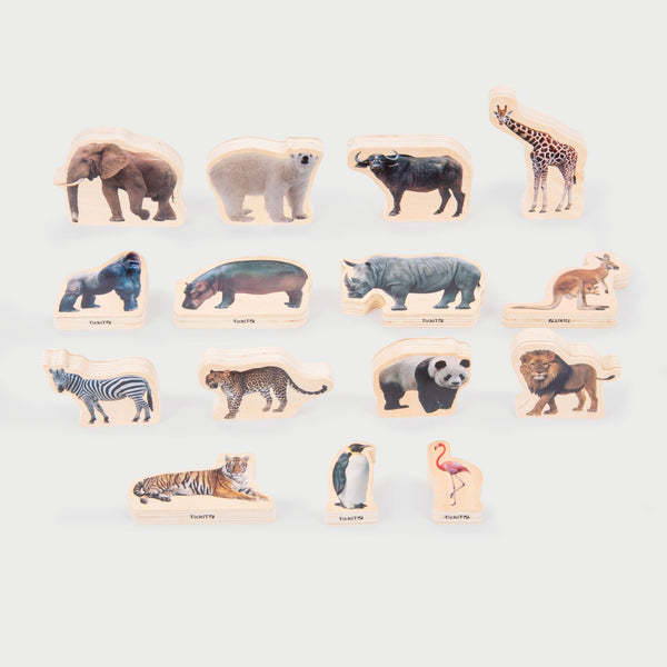 Wooden Wild Animal Blocks