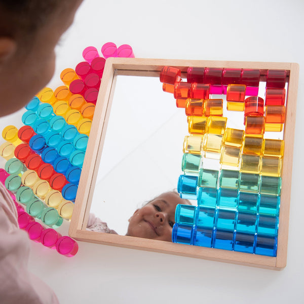 Gem Circle Mirror Tray