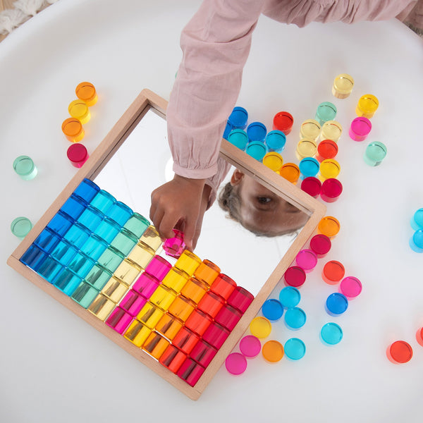 Gem Circle Mirror Tray