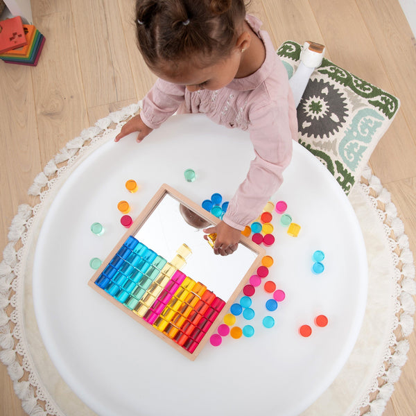 Gem Circle Mirror Tray