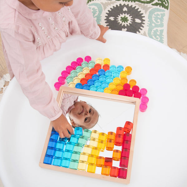 Gem Circle Mirror Tray