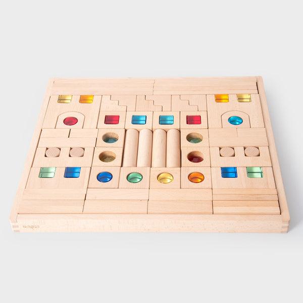 Wooden Building Gem Blocks Super Set