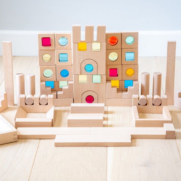 Wooden Building Gem Blocks Super Set