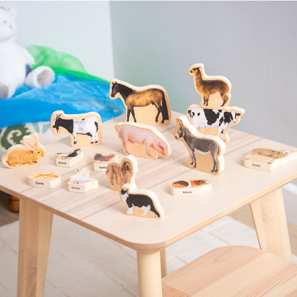 Wooden Domestic Animal Blocks