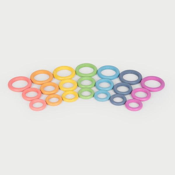 Rainbow Wooden Rings