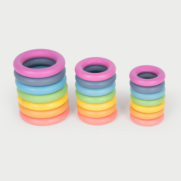 Rainbow Wooden Rings