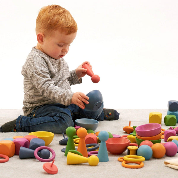 Rainbow Wooden Figures