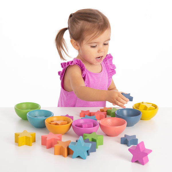 Rainbow Wooden Bowls