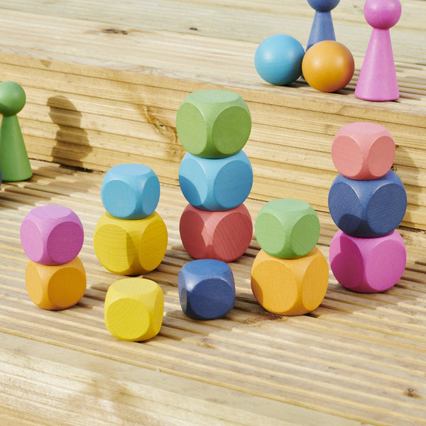 Rainbow Wooden Cubes