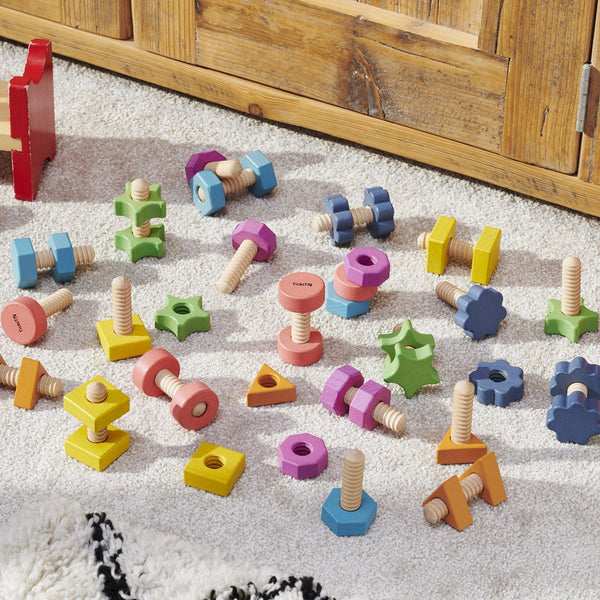 Rainbow Wooden Nuts & Bolts