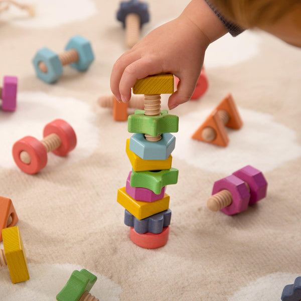 Rainbow Wooden Nuts & Bolts