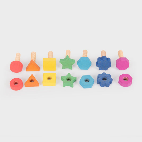 Rainbow Wooden Nuts & Bolts