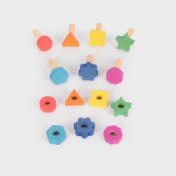 Rainbow Wooden Nuts & Bolts