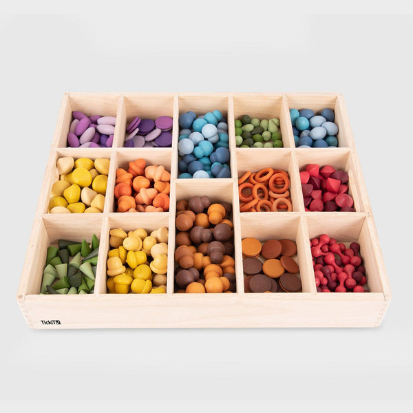 Wooden Sorting Tray - 14 way