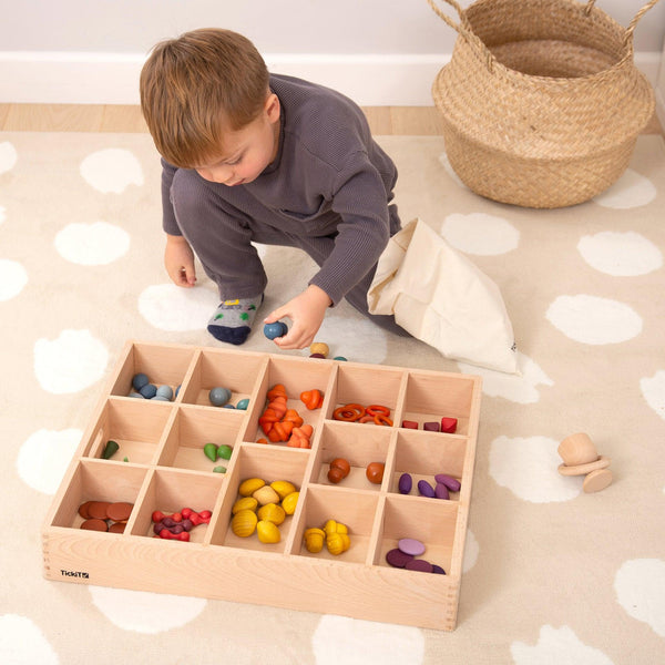 Wooden Sorting Tray - 14 way