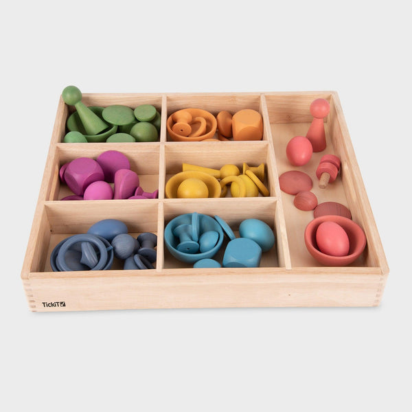 Wooden Sorting Tray - 7 way