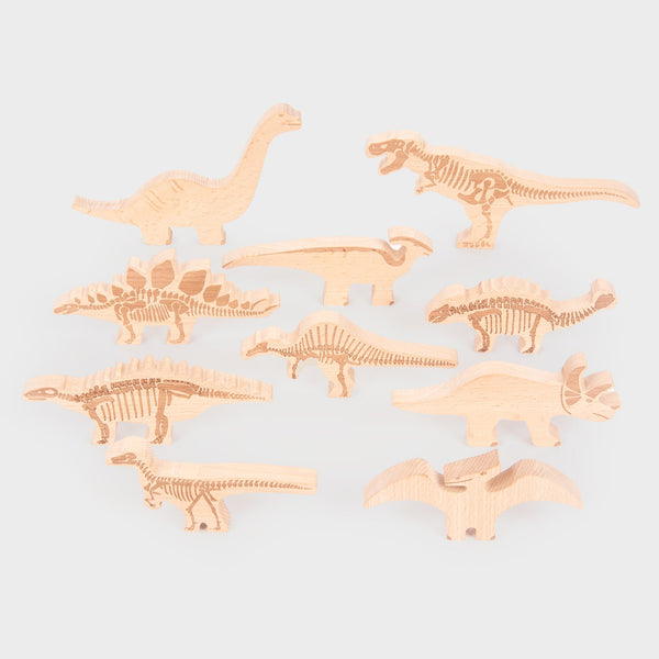 Wooden Dinosaur Blocks