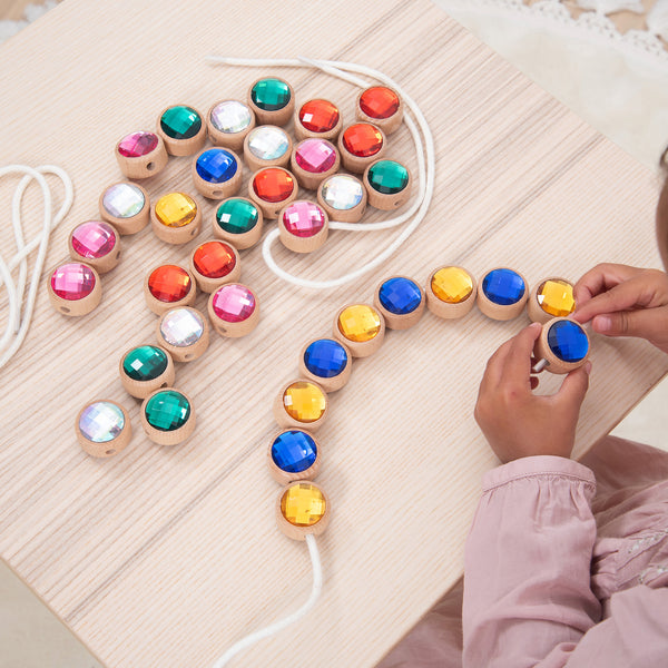 Wooden Lacing Jewels